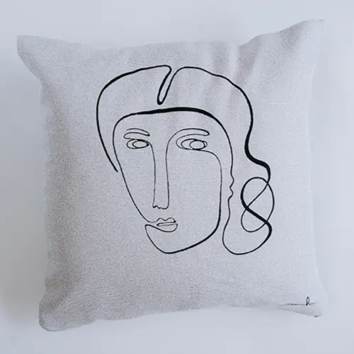 Colección Caras - Thread Pillow - Gris
